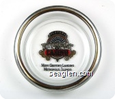 Players Riverboat Casino, Merv Griffin's Landing, Metropolis, Illinois - Black, gold and red imprint Glass Ashtray