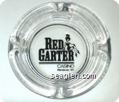 Red Garter Casino, Wendover, NV - Black imprint Glass Ashtray