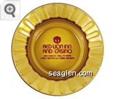 Red Lion Inn and Casino, 2065 Idaho St. - Elko, NV 89801, (702) 738-2111 or 1(800) 545-0044 - Red imprint Glass Ashtray