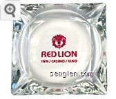 Red Lion, Inn / Casino / Elko - Red imprint Glass Ashtray