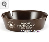 Resorts International Hotel Casino - White imprint Bakelite Ashtray