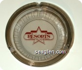 Resorts International Casino - Hotel, Atlantic City - Red imprint Glass Ashtray