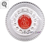 Hotel Riviera, Las Vegas, Nevada - White on red imprint Glass Ashtray