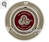 The Magnificent Riviera Hotel, Las Vegas, Nevada - Red and white imprint Glass Ashtray
