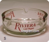 Riviera, Las Vegas - Red imprint Glass Ashtray