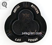 Hotel Riviera, Las Vegas - White imprint Plastic Ashtray