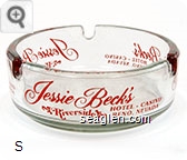Jessie Beck's Riverside, Hotel - Casino, Reno, Nevada - Red imprint Glass Ashtray