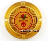 Thunderbird Motor Inns, Red Lion, Washington, Nevada, California, Montana, Oregon - Red and green on white imprint Glass Ashtray