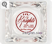Rod Knight's Hotel - Cafe Bar - Casino, Best Place in Wells - Red imprint Glass Ashtray