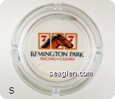 Remington Park Racing & Casino - Black and red imprint Glass Ashtray