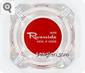 Reno's Riverside, Hotel & Casino - White on red imprint Glass Ashtray