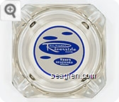 Bill Miller's Riverside Hotel, Reno's Renowned Resort - Blue on white imprint Glass Ashtray