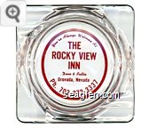 You're Always Welcome At The Rocky View Inn, Doug & Pattie, Orovada, Nevada, Ph. 702-272-3337 - Red imprint Glass Ashtray