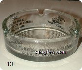 Laughlin's Riverside Resort & Casino, Laughlin, Nevada 89046, Poker, Craps, Bingo, Twenty-One, Keno, 24 Hour Restaurant, New 48 Unit Best Western Motel, Free Ferry Service - Black imprint Glass Ashtray