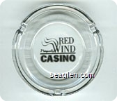 Red Wind, Nisqually, Casino - Black imprint Glass Ashtray