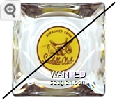 Borrowed From Saddle Club - Brown on yellow imprint Glass Ashtray