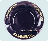 Sahara Las Vegas - Yellow imprint Glass Ashtray