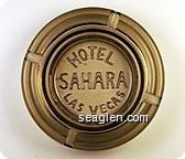 Hotel Sahara Las Vegas - Molded imprint Glass Ashtray