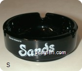 Downtown Sands Reno, Hotel Casino, Arlington at Third - Reno, Nevada 89501 (702)786-3311, Toll Free Reservations - (800) 648-3553, Alaska/Hawaii Toll Free 800 648-3810 - White imprint Glass Ashtray