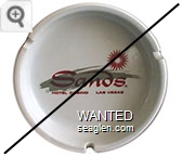 Sands, Hotel Casino, Las Vegas - Red imprint Porcelain Ashtray