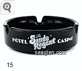 The Sands Regent, Hotel Casino, Arlington at Third, Reno, Nevada 89501 - (702)348-2200 Toll Free Reservations (800) 648-3553, Telex -172249, Downtown Reno - White imprint Glass Ashtray