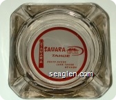 Sahara Tahoe Resort Hotel and Casino South Shore - Red on white imprint Glass Ashtray