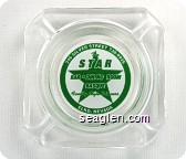 246 Silver Street 738-9925, The Star Bar - Dining Room, Basque Family Style Dinners, Elko, Nevada - Green on white imprint Glass Ashtray