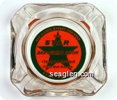 246 Silver Street 738-9569, The Star Bar - Dining Room, Italian & Basque Family Style Dinners, Elko, Nevada - Green and orange imprint Glass Ashtray
