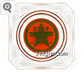 246 Silver Street, 738-9925, The Star Bar - Dining Room, Basque Family Style Dinners, Elko, Nevada - Green on orange imprint Glass Ashtray