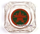 246 Silver Street 738-9569, The Star Bar - Dining Room, Italian & Basque Family Style Dinners, Elko, Nevada - Orange and green imprint Glass Ashtray