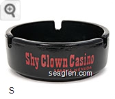Shy Clown Casino, Sparks, Nevada - Red imprint Glass Ashtray