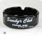 Sandy's Club, Searchlight, Nevada - White imprint Glass Ashtray