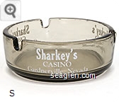 Sharkey's Casino, Gardnerville, Nevada - White imprint Glass Ashtray