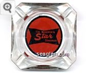 Joe Mackie's Star, Winnemucca - Red and black imprint Glass Ashtray