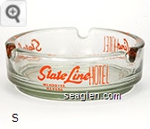State Line Hotel, Wendover Nevada - Red imprint Glass Ashtray