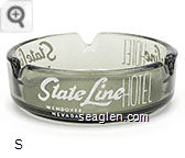 State Line Hotel, Wendover Nevada - White imprint Glass Ashtray