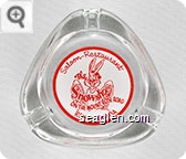Saloon - Restaurant, The Snowshoe, On The Mount Rose Road, Reno, Nevada - Red on white imprint Glass Ashtray