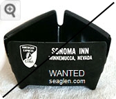 Sonoma Inn, Winnemucca, Nevada (American Express Logo) - White imprint Plastic Ashtray