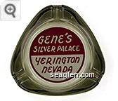 Gene's Silver Palace, Yerington, Nevada - Red and white imprint Glass Ashtray