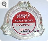 Gene's Silver Palace, Yerington Nevada - Red on white imprint Glass Ashtray