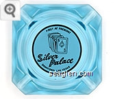 First at Fremont Silver Palace, Downtown Las Vegas - Black on white imprint Glass Ashtray