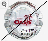 Si Redd's Oasis, Resort Hotel Casino - Red imprint Glass Ashtray