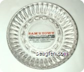 Sam's Town Hotel and Gambling Hall, Tunica, Mississippi - Red and black imprint Glass Ashtray