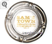 Sam's Town Hotel and Gambling Hall, Tunica, MS - Gold imprint Glass Ashtray
