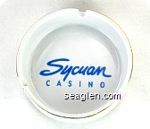 Sycuan Casino - Blue imprint Porcelain Ashtray