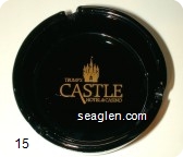 Trump's Castle, Hotel & Casino - Yellow imprint Glass Ashtray