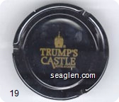 Trump's Castle, Hotel & Casino - Yellow imprint Glass Ashtray