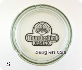 Thunderbird Casino - Black imprint Glass Ashtray