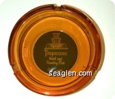 Tropicana Hotel and Country Club, Las Vegas - White on green imprint Glass Ashtray