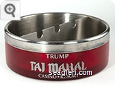 Trump Taj Mahal, Casino - Resort - Silver imprint Metal Ashtray
